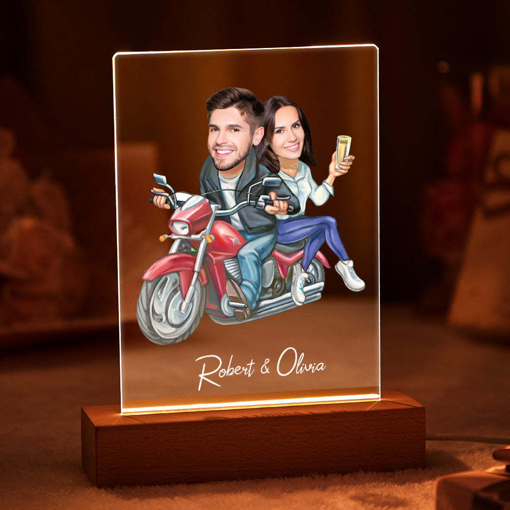 Custom Name and Photo LED Night Light Seven Colors Funny Gift for Her -
