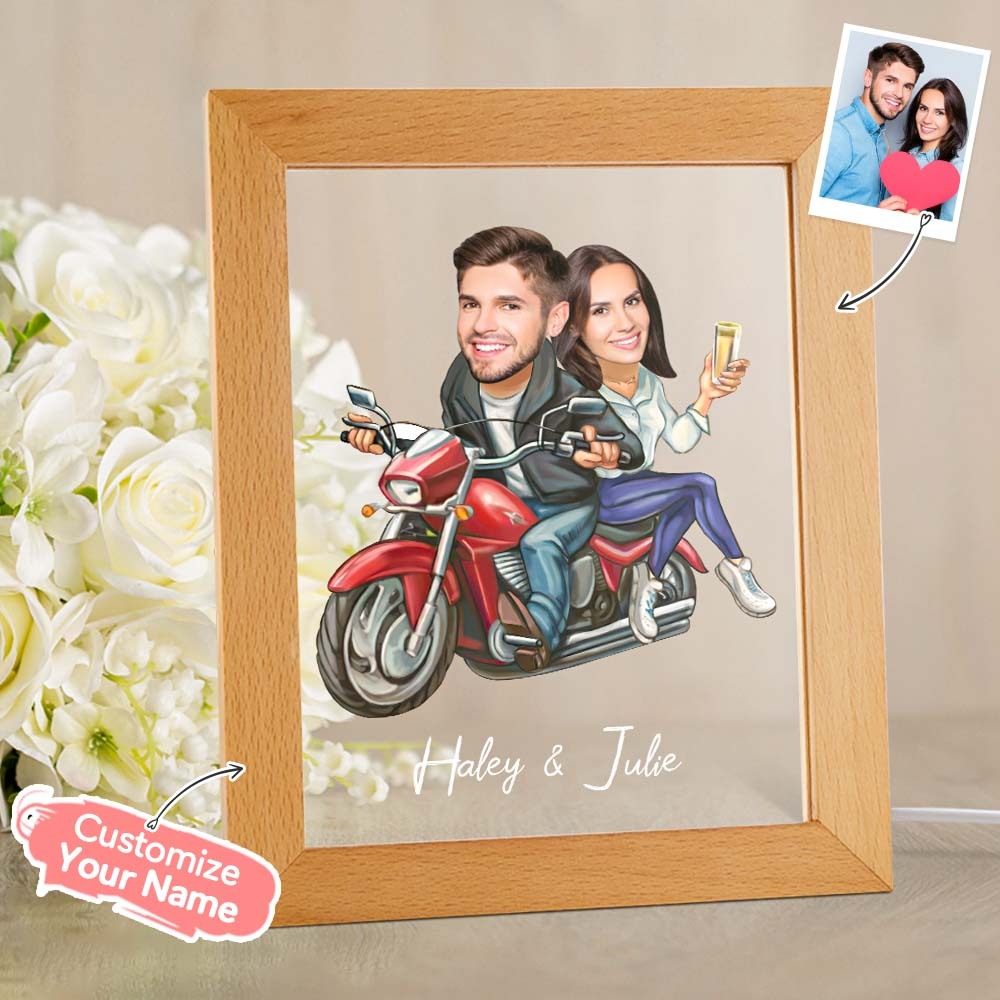 Custom Name and Photo LED Night Light Seven Colors Funny Gift for Her -