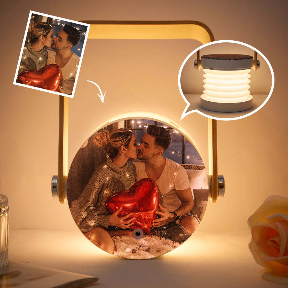Custom Photo Night Light Portable Retractable Folding Lantern -