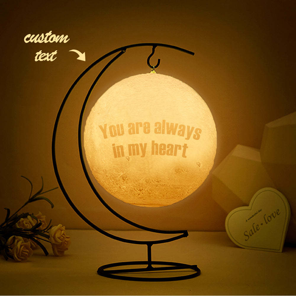 Custom Photo Suspension Bracket Lunar Lamp Night Light - soufeelus