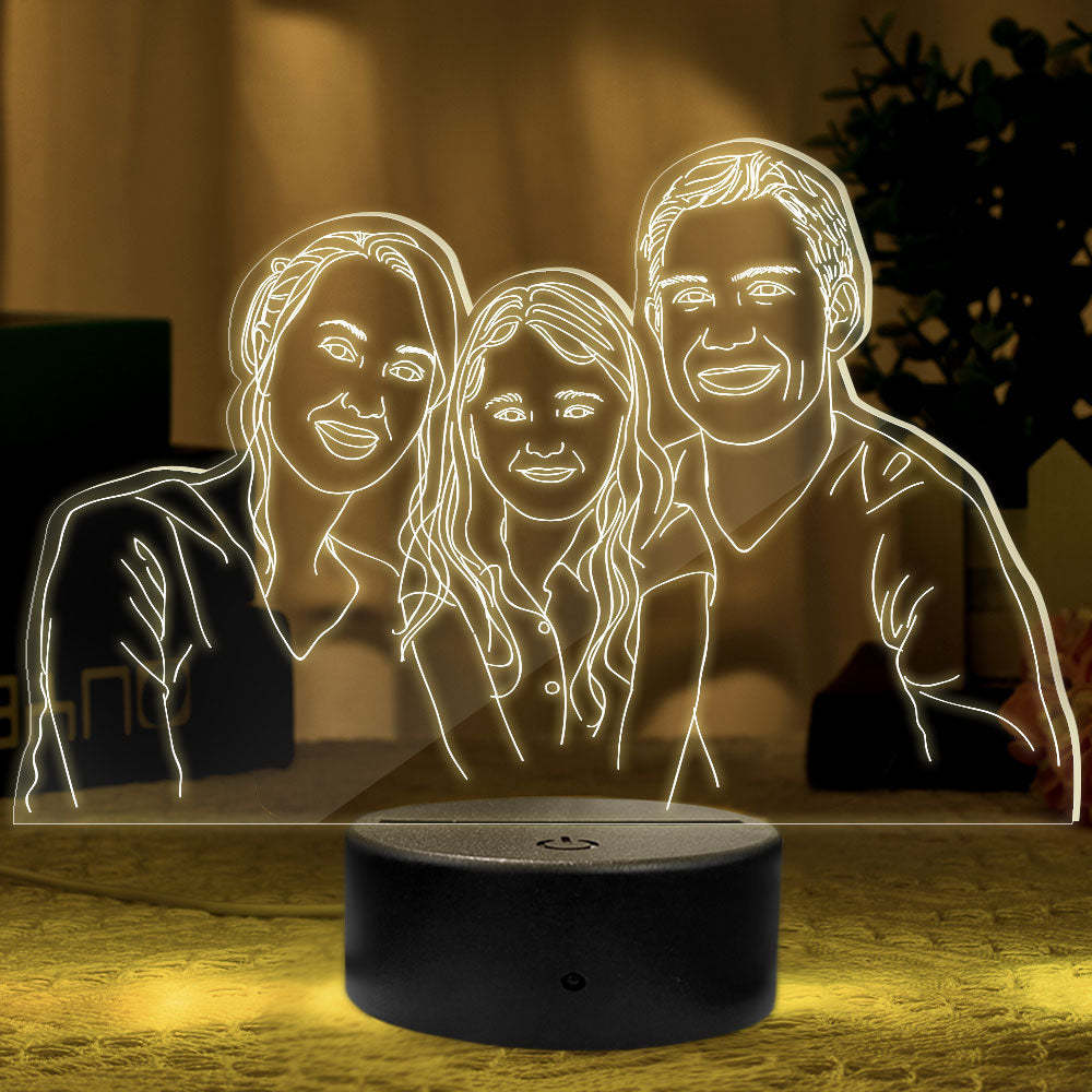 Custom 3D Photo Lamp Led Personalized Colorful Night Light Gift for Family -