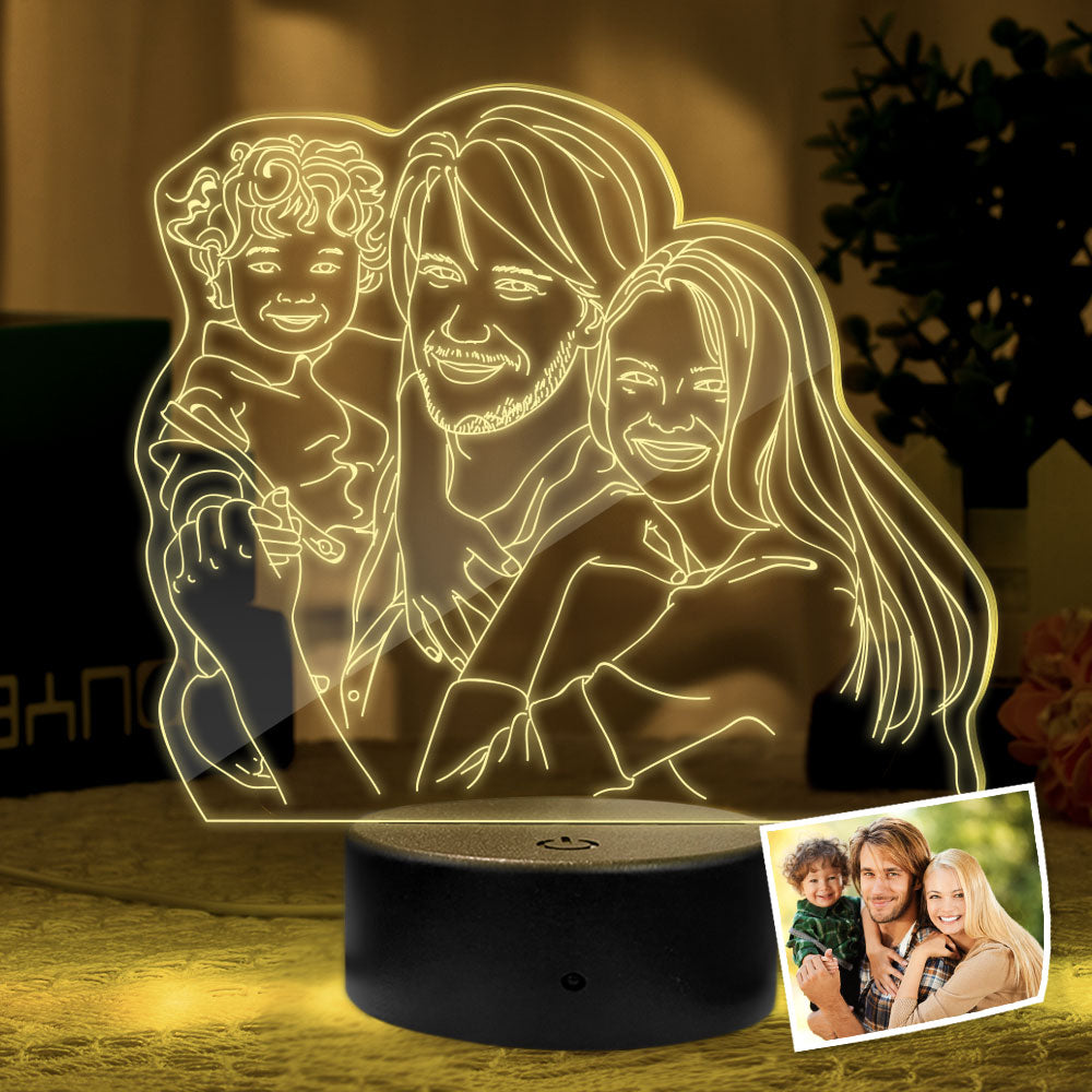 Custom 3D Photo Lamp Led Personalized Colorful Night Light Gift for Family - 