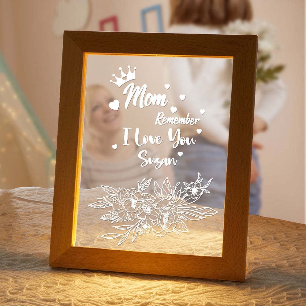 Custom Your Name Acrylic Lamp Gift for Mom -