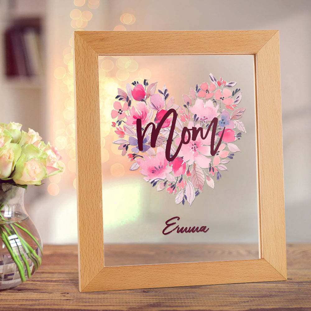 Custom Name Acrylic Night Light Gift for Mum -