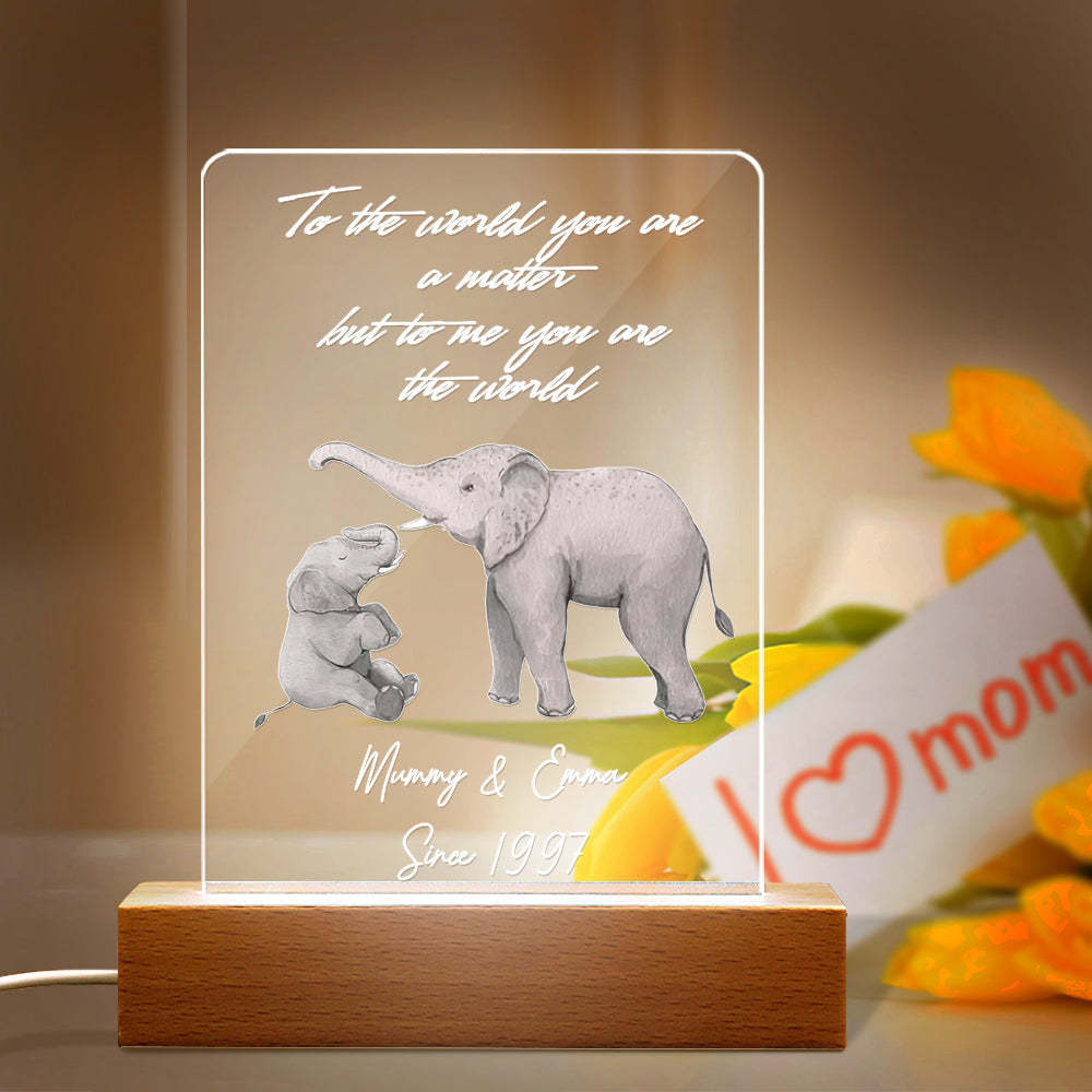 Custom Name Acrylic Lovely Night Lamp Gift for Mom -