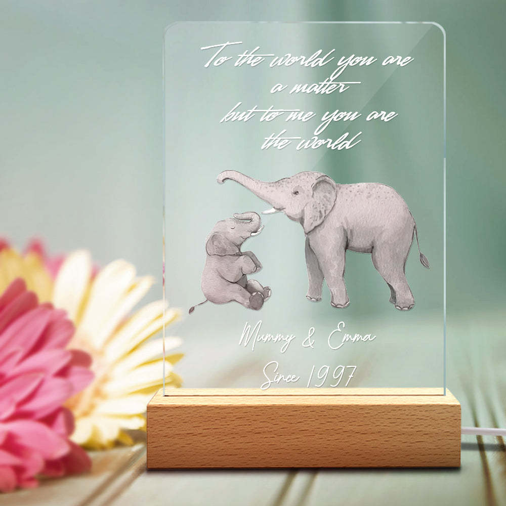 Custom Name Acrylic Lovely Night Lamp Gift for Mom -