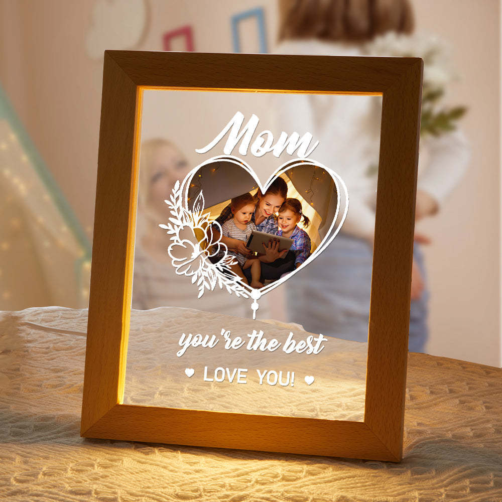 Personalized Your Photo Acrylic Night Light Gift for Mum - 