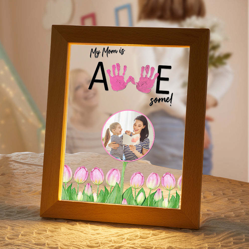 Personalized Photo Handprint Night Light Mother's Day Gift -