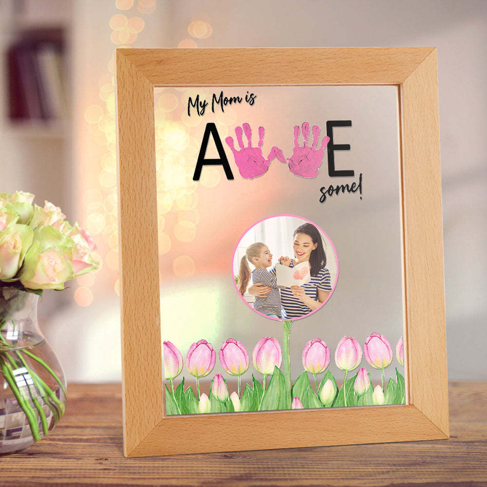 Personalized Photo Handprint Night Light Mother's Day Gift -