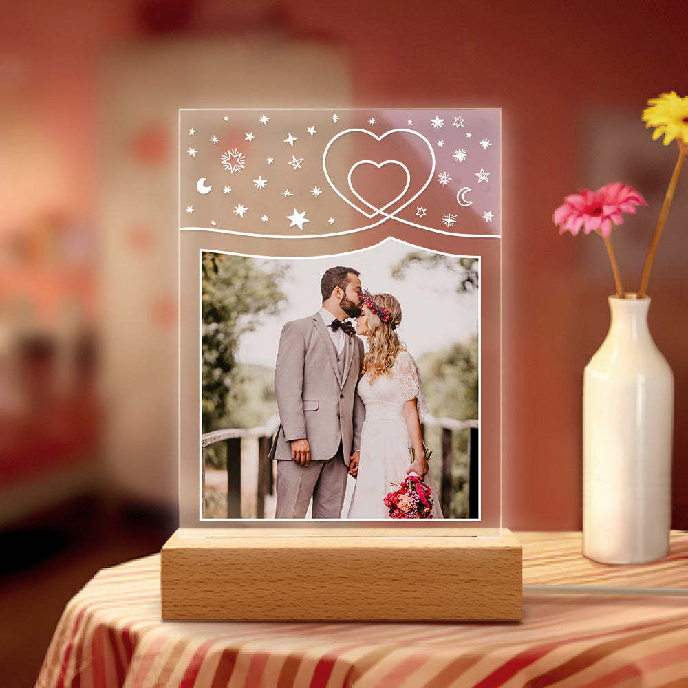Custom Acrylic Music Plaque Led Lights Wedding Day Gift for Her Personalized Led Lamp Plaque Custom Night Light Gift for Him -