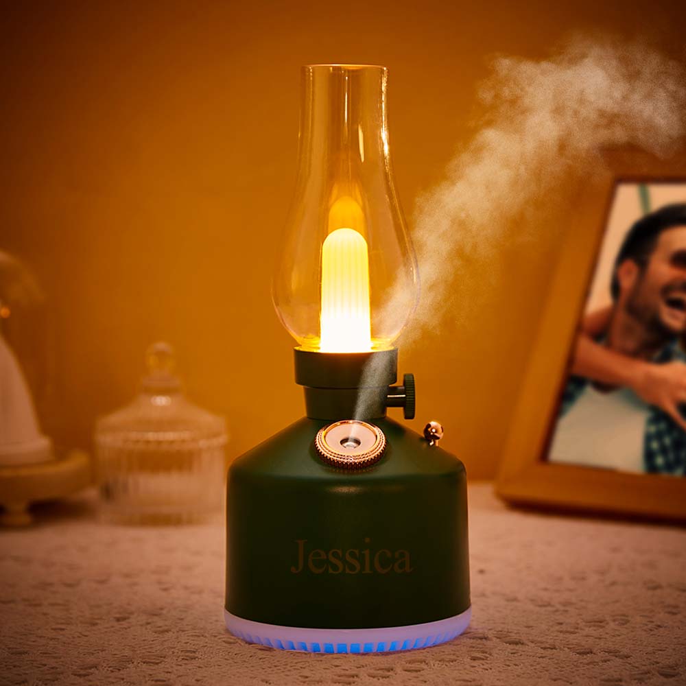 Custom Engraved Night Light Lamp Cool Mist Humidifier for Bedroom - 