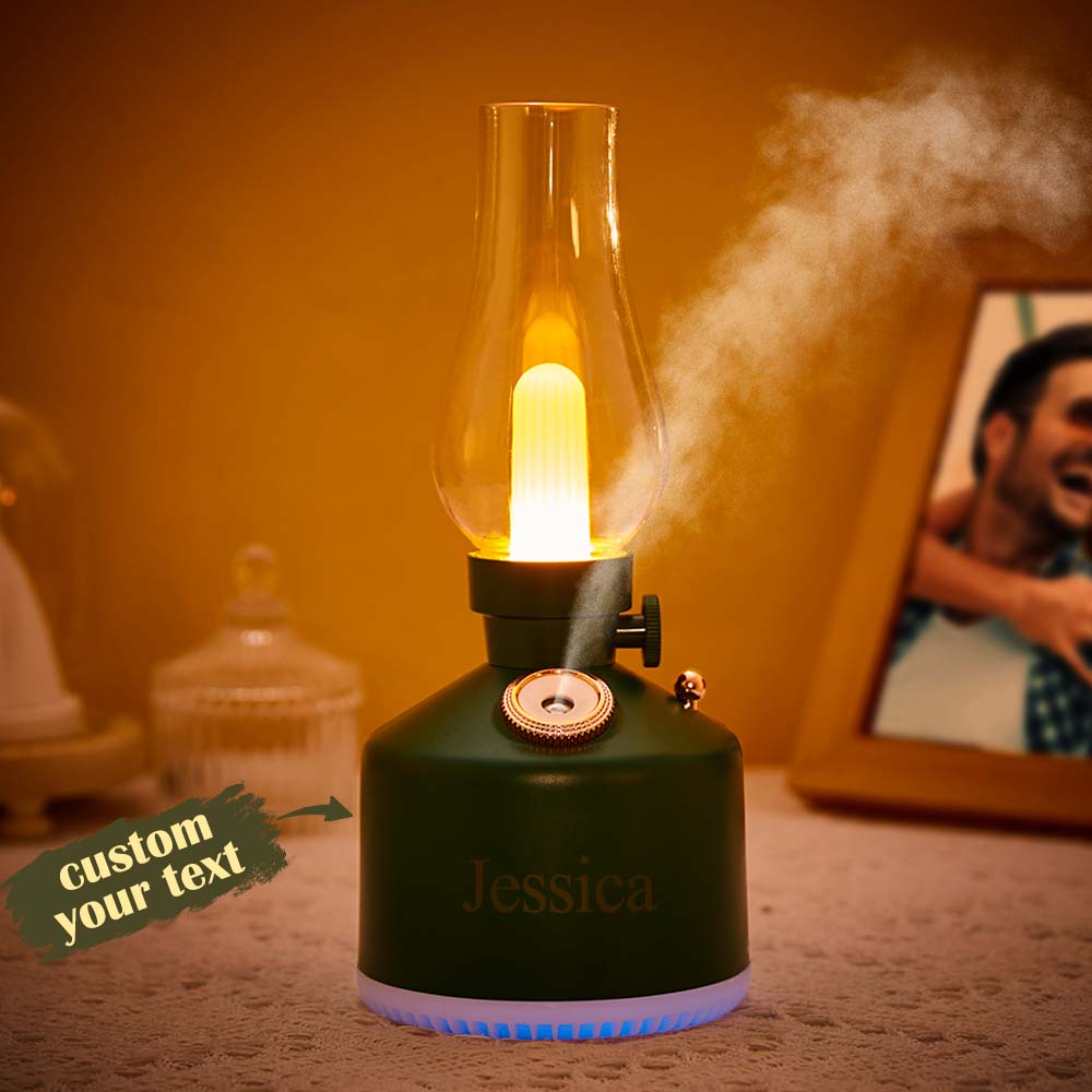 Custom Engraved Night Light Lamp Cool Mist Humidifier for Bedroom - 