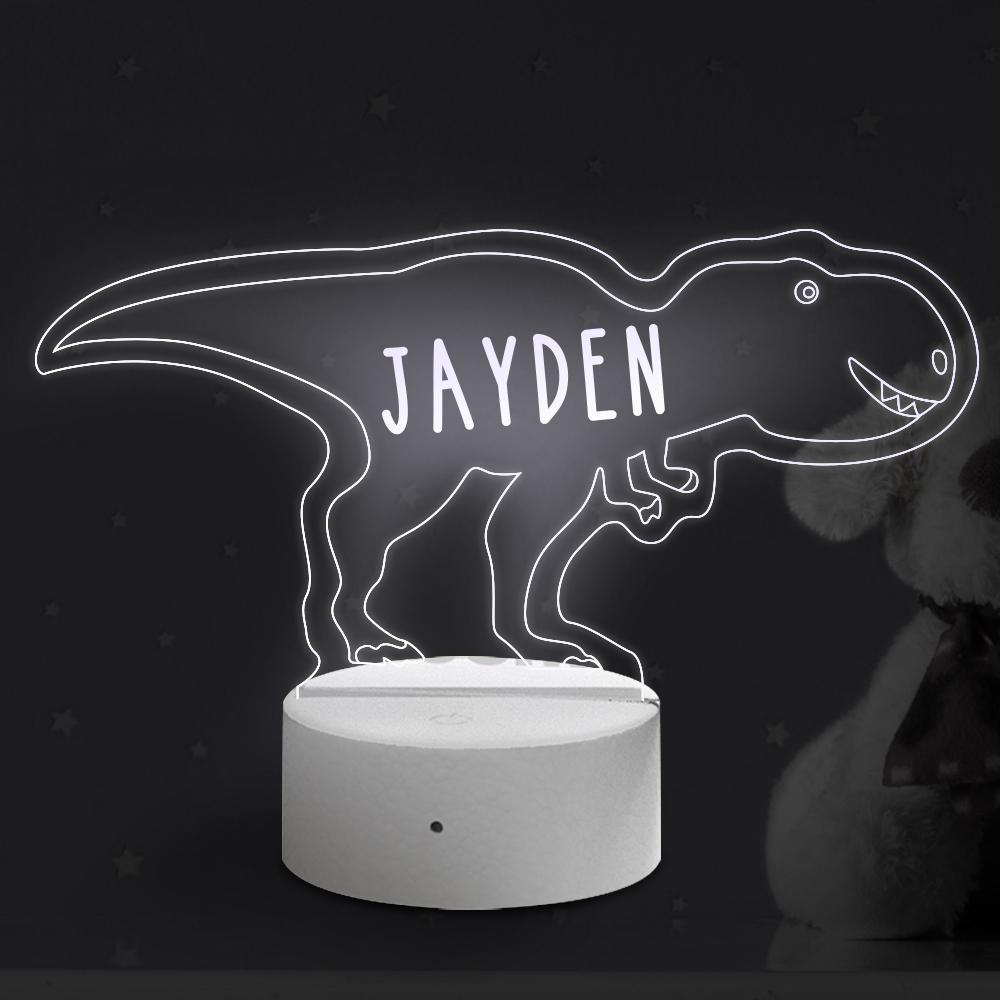 Christmas Gifts Personalized Triceratops Dinosaur Lamp With Custom Name Night Light Kid's Bedroom Decor Children's Night Light