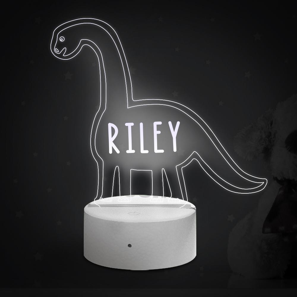 Christmas Gifts Personalized Triceratops Dinosaur Lamp With Custom Name Night Light Kid's Bedroom Decor Children's Night Light
