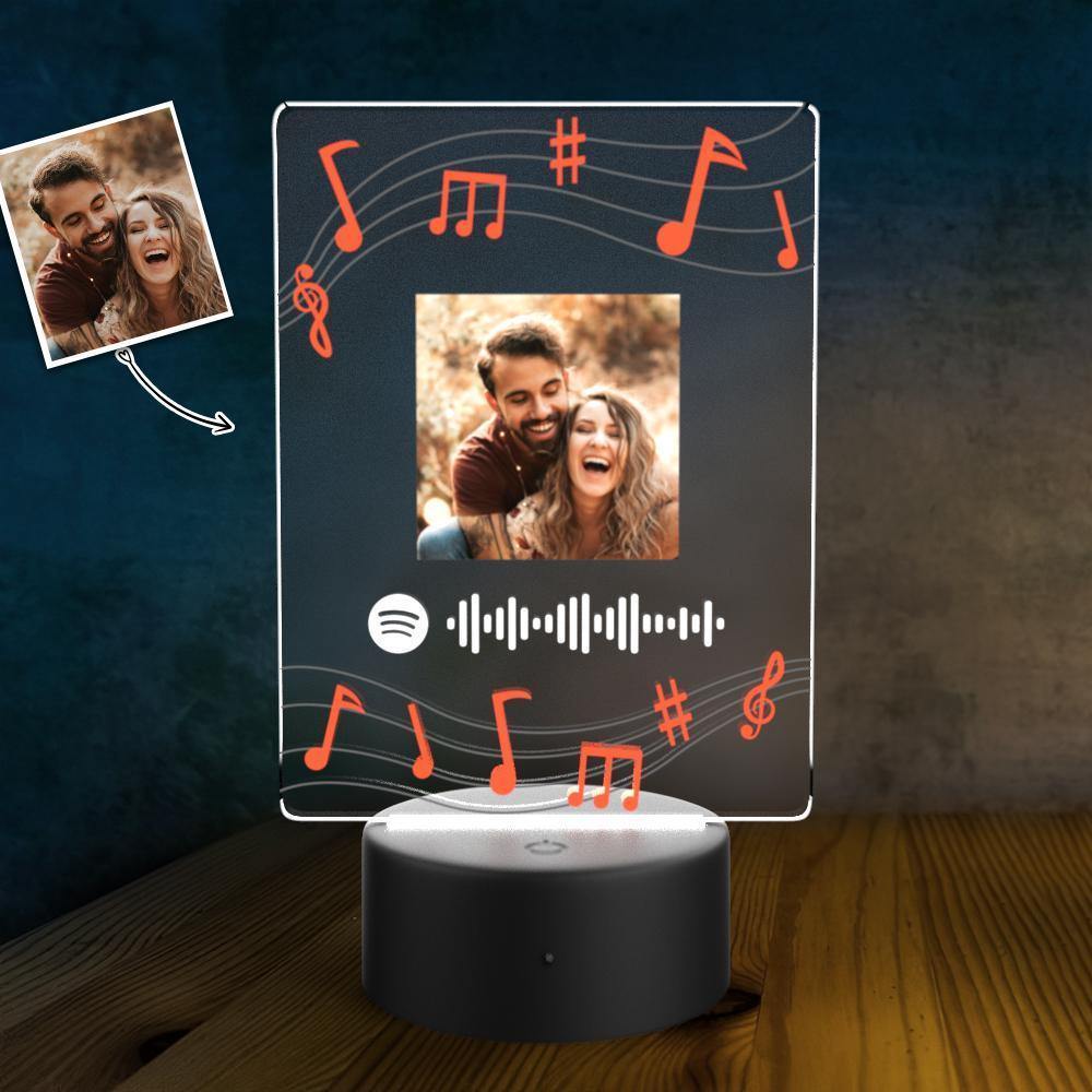 Custom Spotify Acrylic Song Poster Led Light Valentines Day Gift - soufeelus