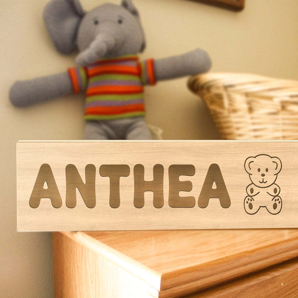 Personalized Baby Name Light Custom Kids Lamp New Baby Gift Wood Baby Toddler Night Light First Birthday - soufeelus