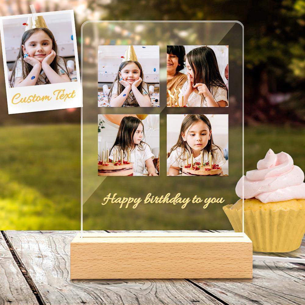 Custom Night Light Custom Photo Lamp Acrylic LED Birthday Gift - soufeelus