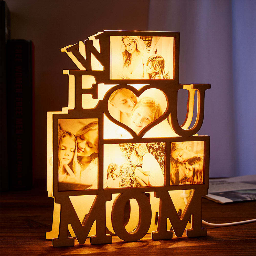 Custom Photo Night Light We Love You Creative Gifts for Mom - soufeelus
