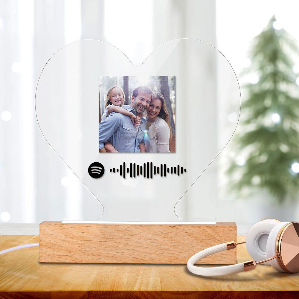 Scannable Spotify Code Night Light Music Memorial Gifts for Family - soufeelus