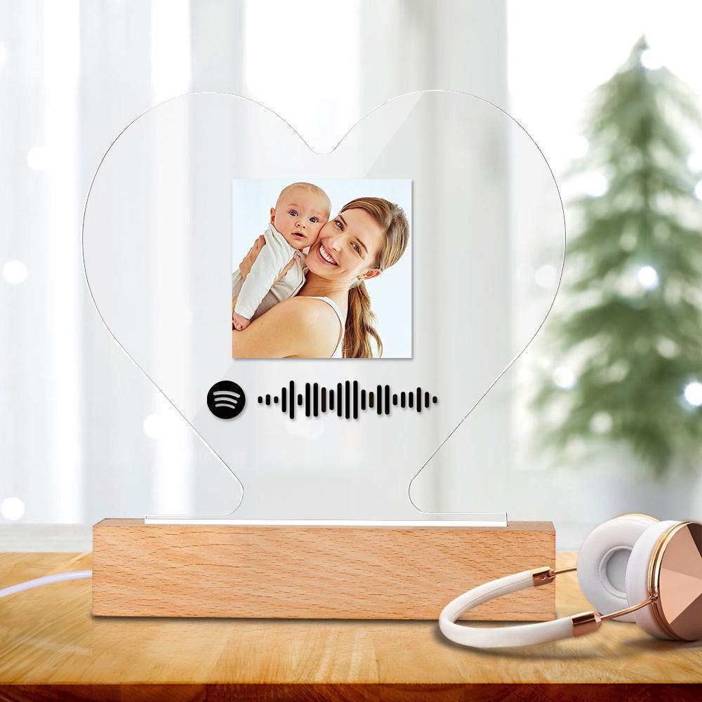 Mother's Day Gift-Custom Scannable Spotify Code Night Light Photo Unique Holiday Gifts - soufeelus