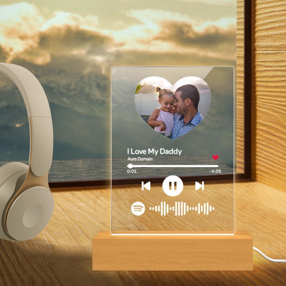 Father's Day Gift-Scannable Spotify Code Night Light Love Gift for Father - soufeelus