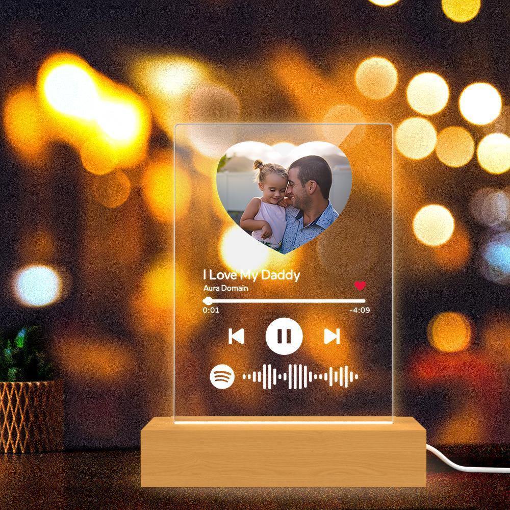 Father's Day Gift-Scannable Spotify Code Night Light Love Gift for Father - soufeelus