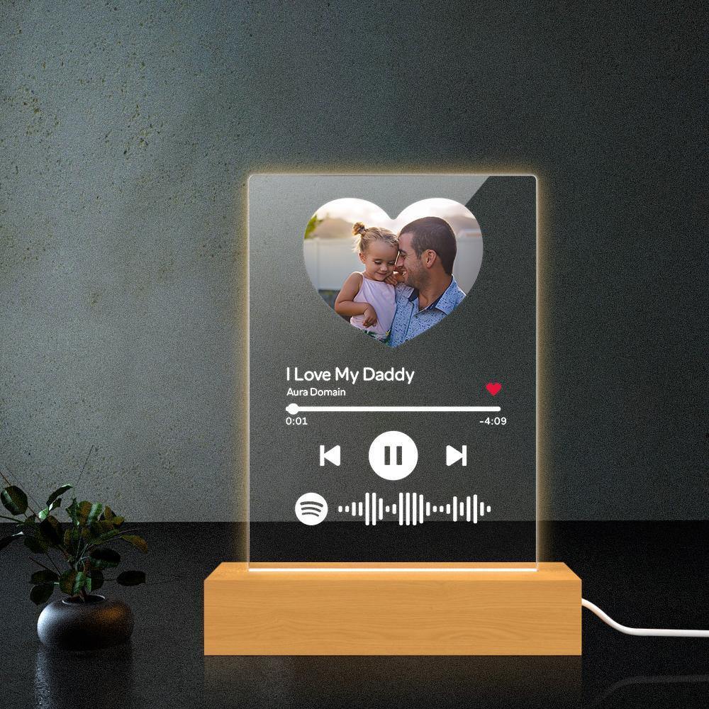 Father's Day Gift-Scannable Spotify Code Night Light Love Gift for Father - soufeelus