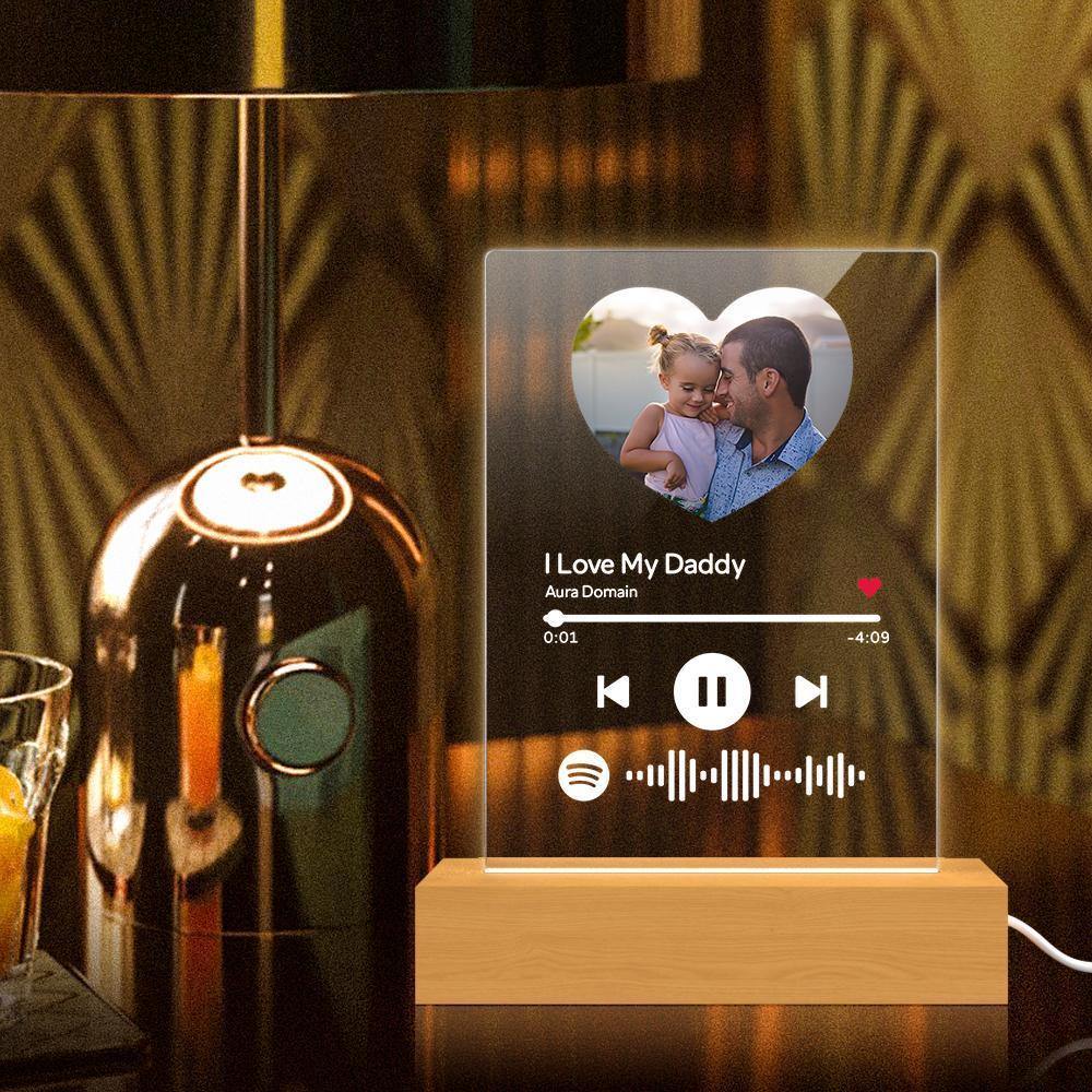 Father's Day Gift-Scannable Spotify Code Night Light Love Gift for Father - soufeelus