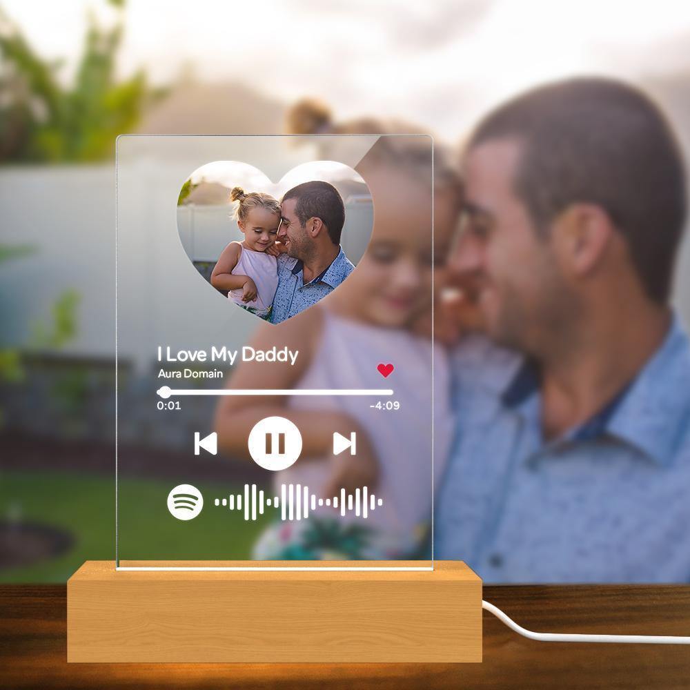 Father's Day Gift-Scannable Spotify Code Night Light Love Gift for Father - soufeelus