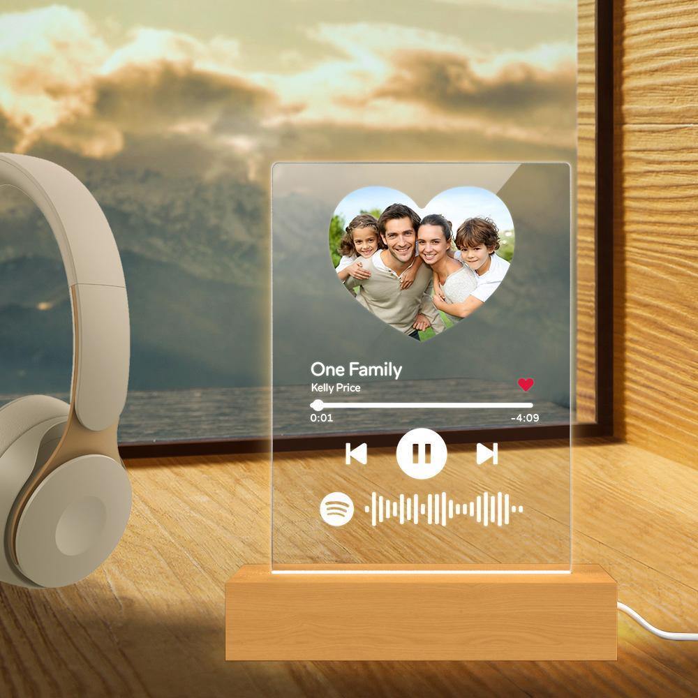 Scannable Spotify Code Night Light Unique Surprise Home Family Theme Gifts - soufeelus