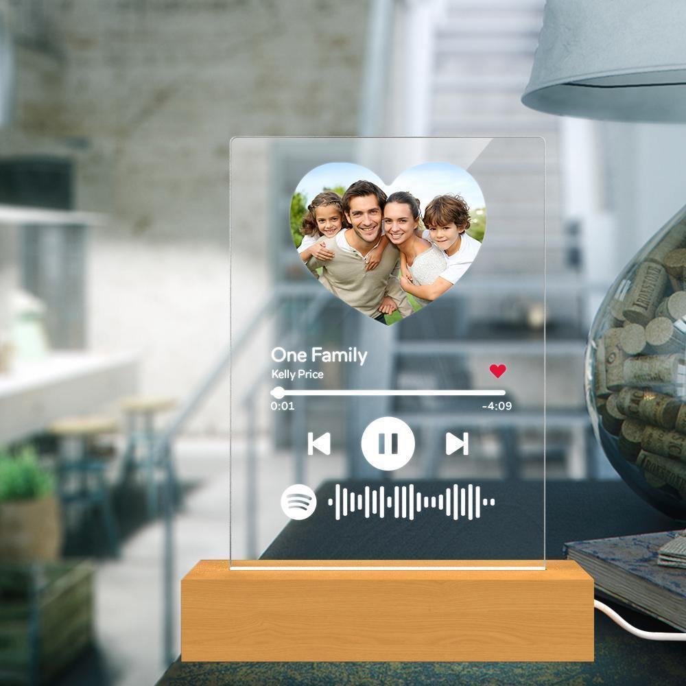 Scannable Spotify Code Night Light Unique Surprise Home Family Theme Gifts - soufeelus