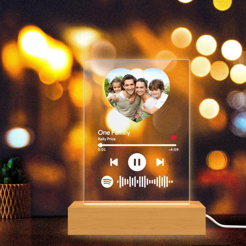 Scannable Spotify Code Night Light Unique Surprise Home Family Theme Gifts - soufeelus