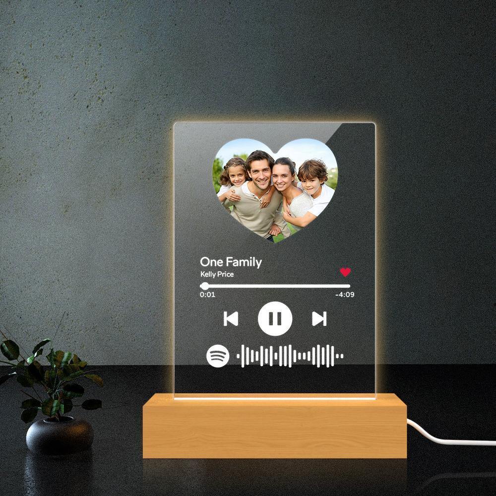 Scannable Spotify Code Night Light Unique Surprise Home Family Theme Gifts - soufeelus