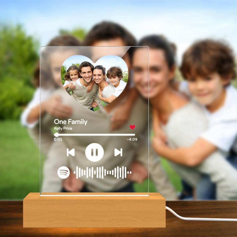 Scannable Spotify Code Night Light Unique Surprise Home Family Theme Gifts - soufeelus