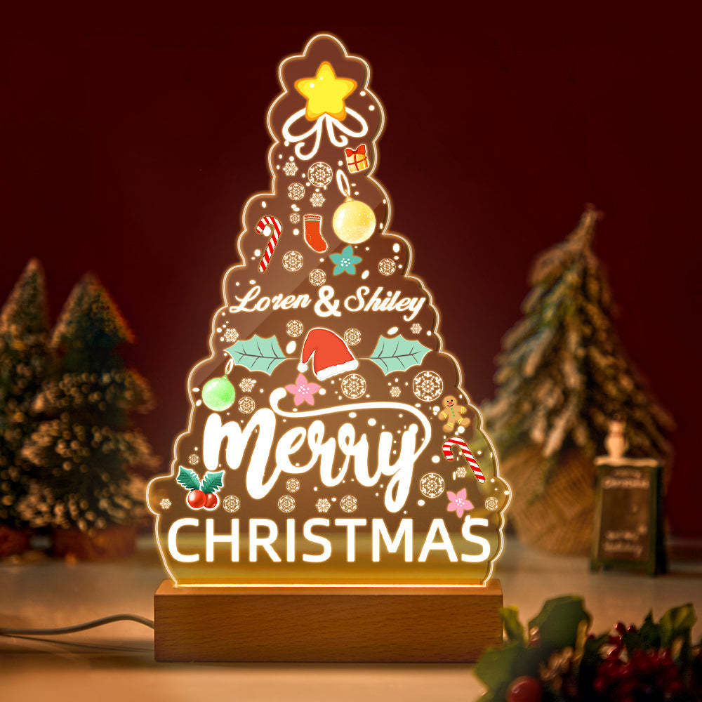 Custom Name Night Light Christmas Gift Personalized Name Bedside Lamp - soufeelus