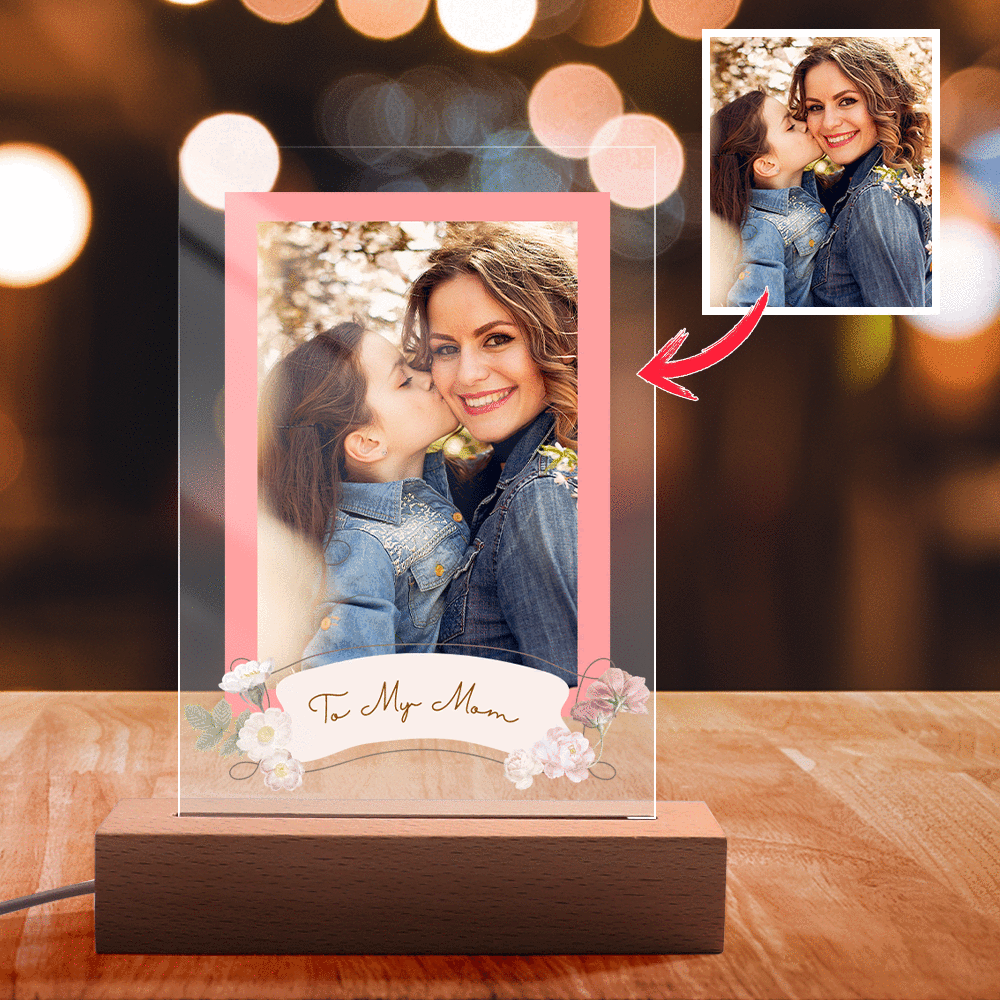 Custom Photo Engraved Night Light Creativity Gifts for Mom - soufeelus