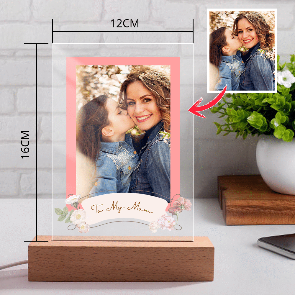 Custom Photo Engraved Night Light Creativity Gifts for Mom - soufeelus