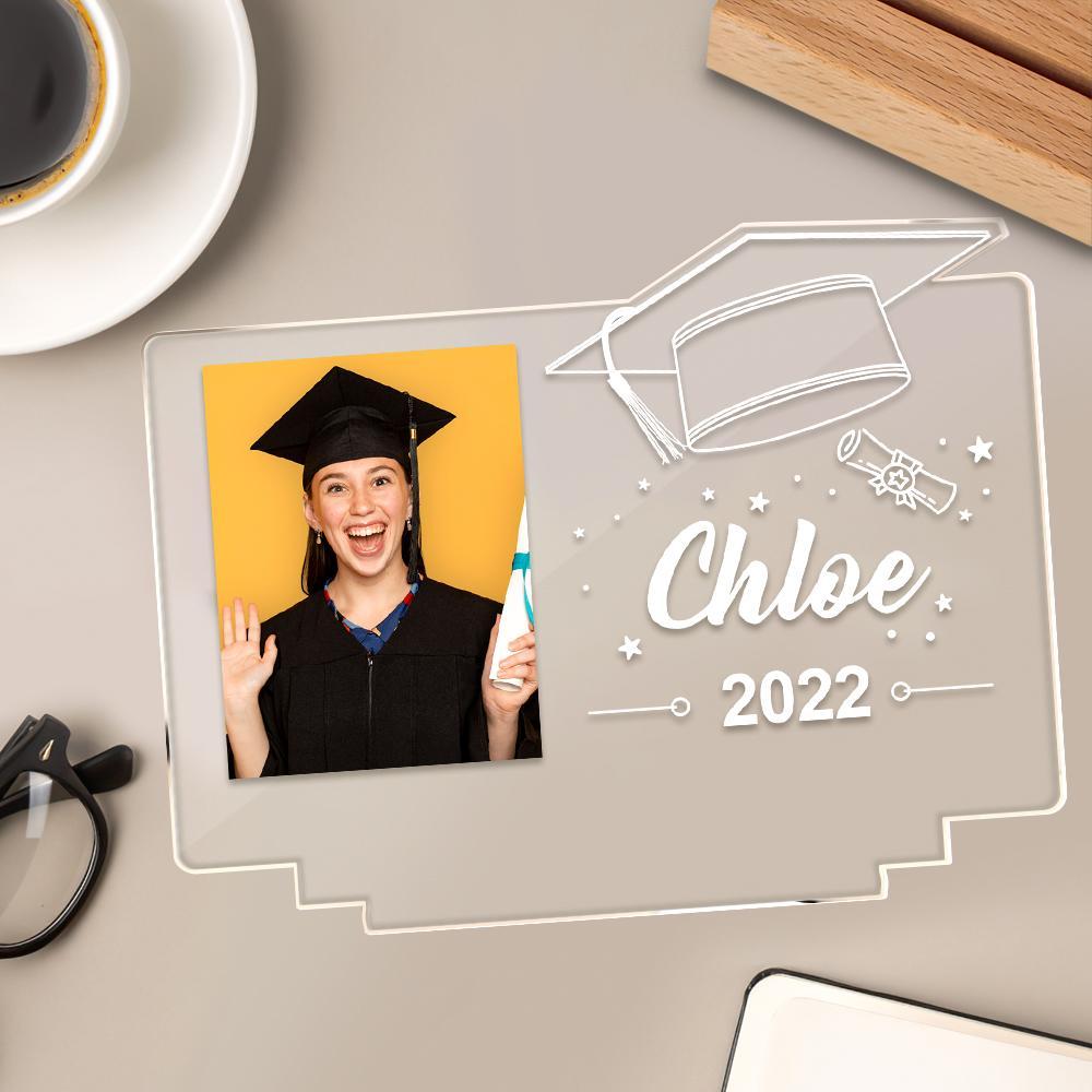 Custom Graduation Gifts Personalized Photo Night Light 3d Illusion Night Lamp Graduation Cap Led Lamp Grad College Gifts - soufeelus