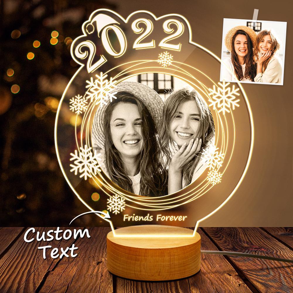 Customizable picture date lettering night light for friends - soufeelus