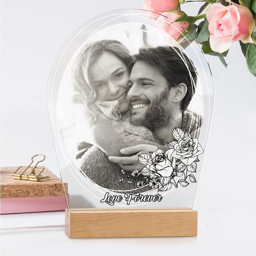 Custom Illustrated Text Oval 3D Model Night Lights Best Custom Gift For Lover - soufeelus