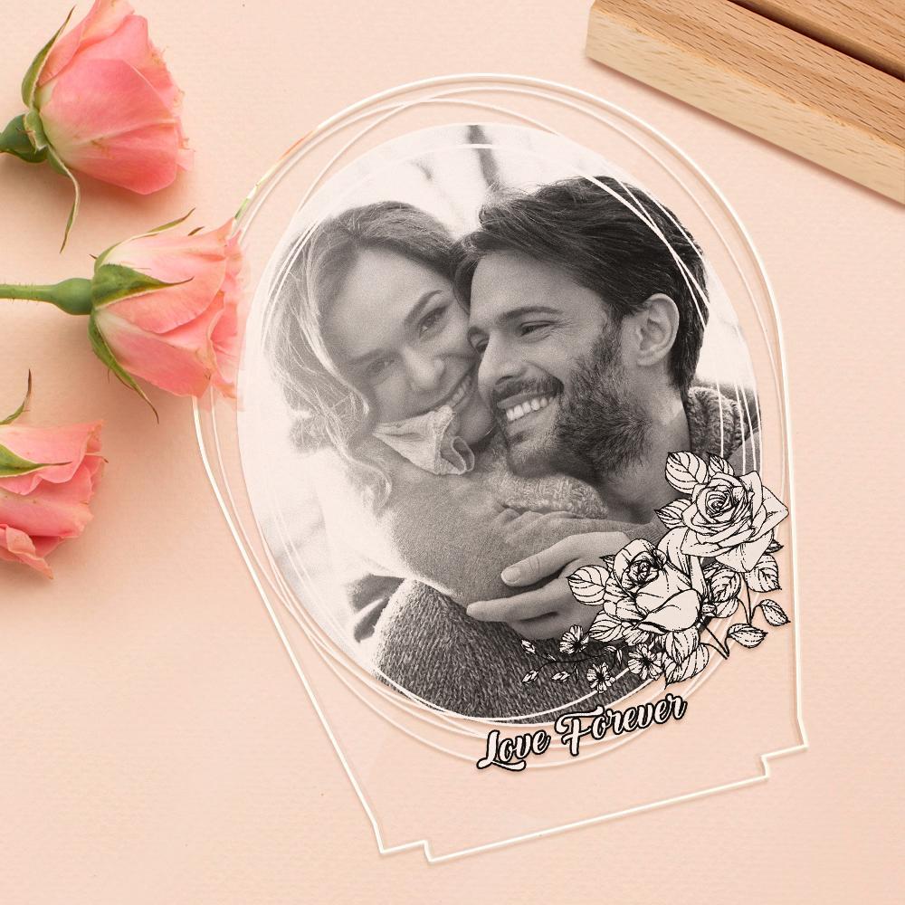 Custom Illustrated Text Oval 3D Model Night Lights Best Custom Gift For Lover - soufeelus