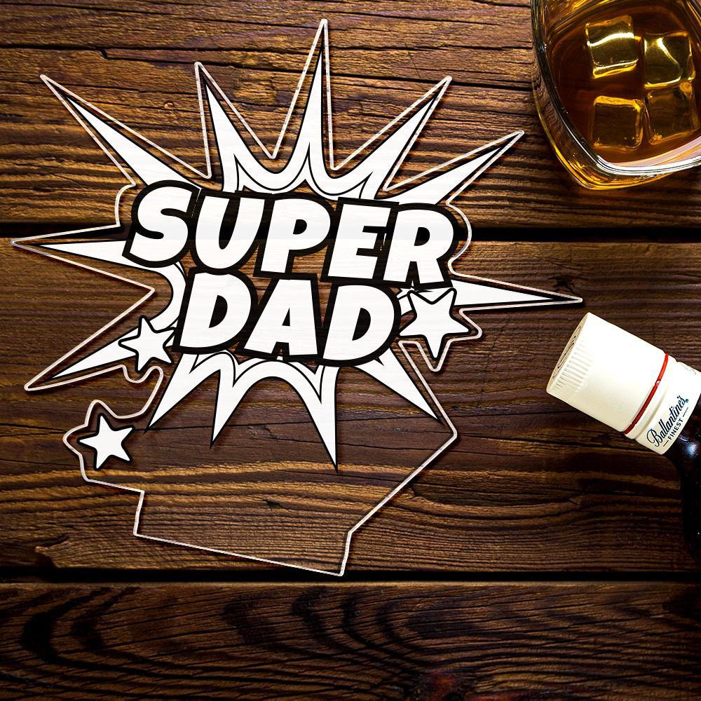 Custom 3D Photo Lamp Led Personalized Super Dad Colorful Night Light Gift for Dad - soufeelus