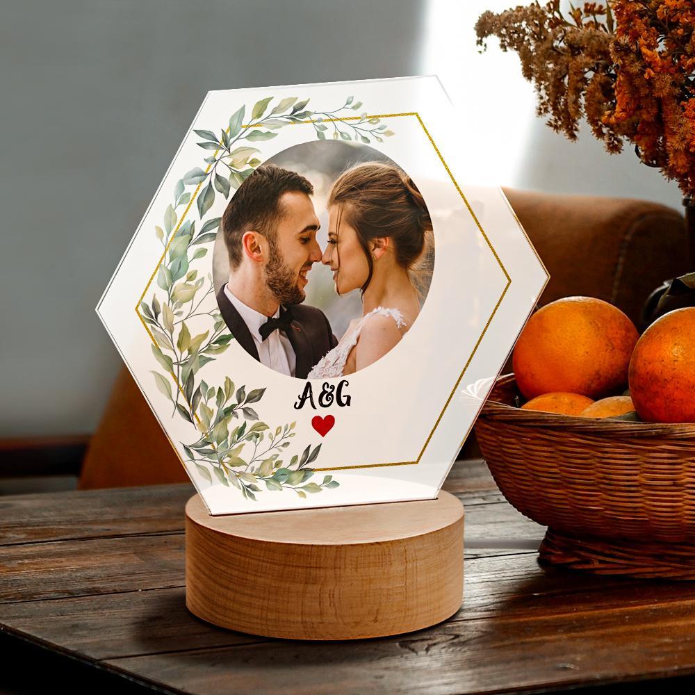 Custom Acrylic Night light Photo Lamp Bedside Decoration Couple Gift - soufeelus