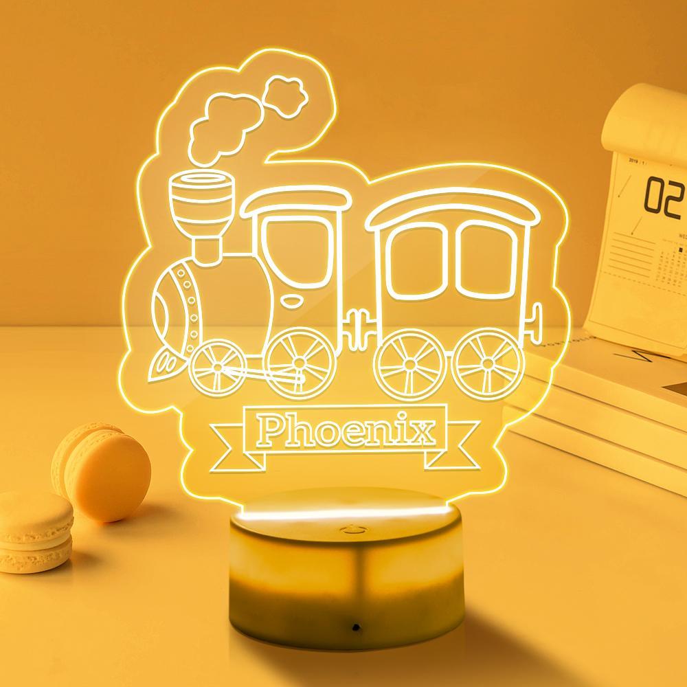 Custom Train LED Light Kids Bedroom Decor Night Light - soufeelus