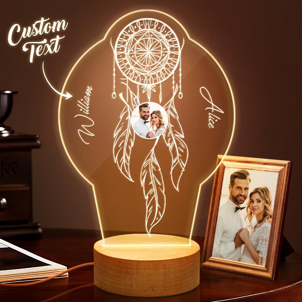 Personalized Dream Catcher Home decor lights Custom Night Light Home Decor - soufeelus