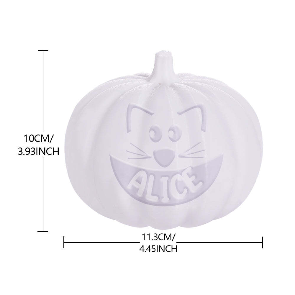 Personalized Halloween Pumpkin Light Custom Cat Light Custom Light Up Jack-o-lantern Halloween Decor - soufeelus