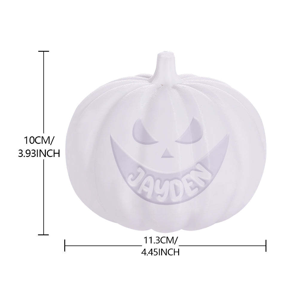 Personalized Halloween Pumpkin Light Custom Scary Light Custom Light Up Jack-o-lantern Halloween Decor - soufeelus