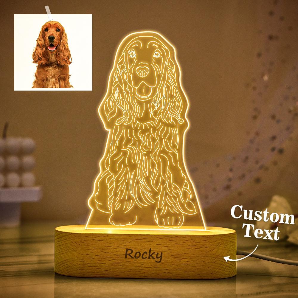 Custom 3D Photo Lamp Line Art Photo Lamp Engraving Night Light Unique Gift for Mom - soufeelus