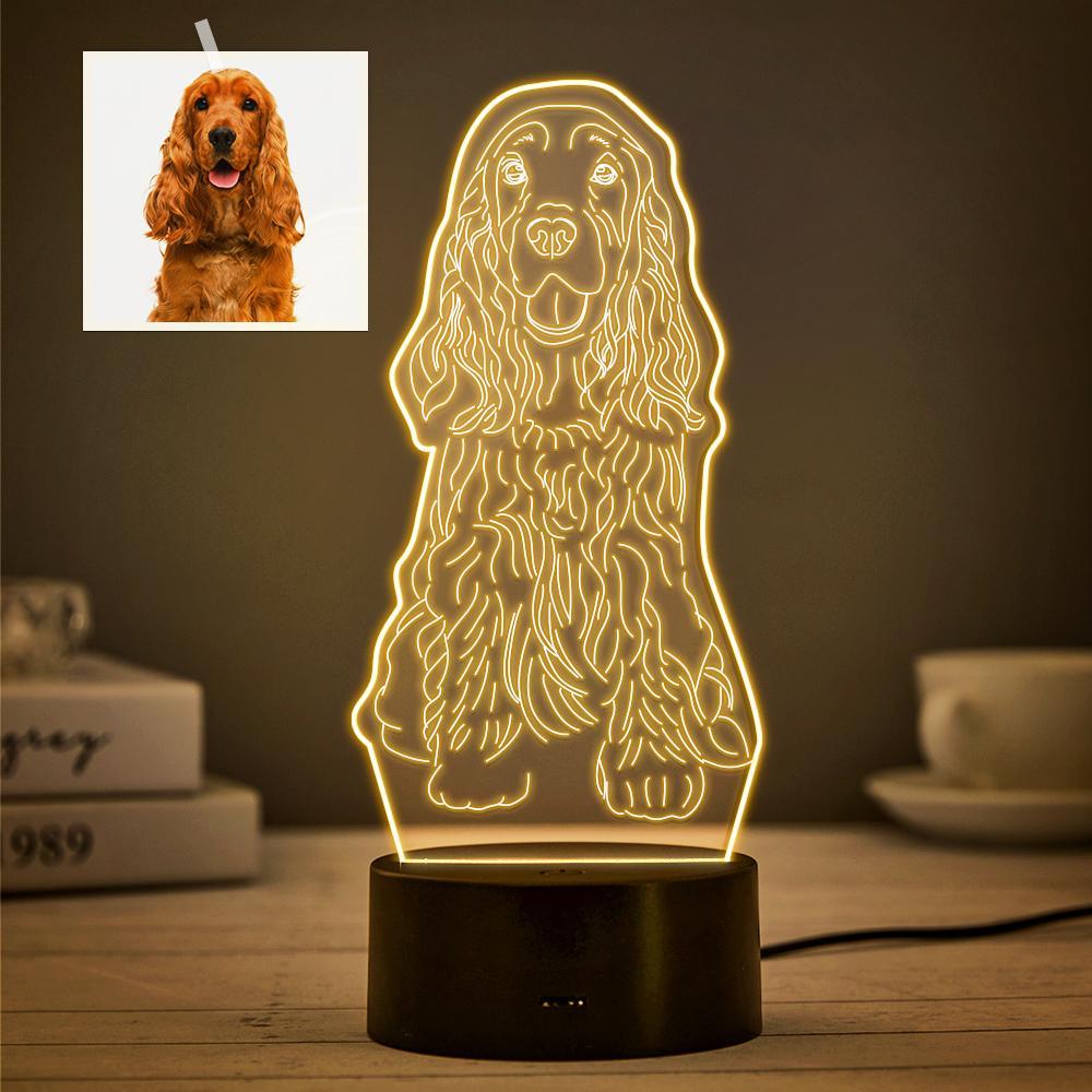 Custom 3D Photo Lamp Line Art Photo Lamp Engraving Night Light Unique Gift for Her - soufeelus