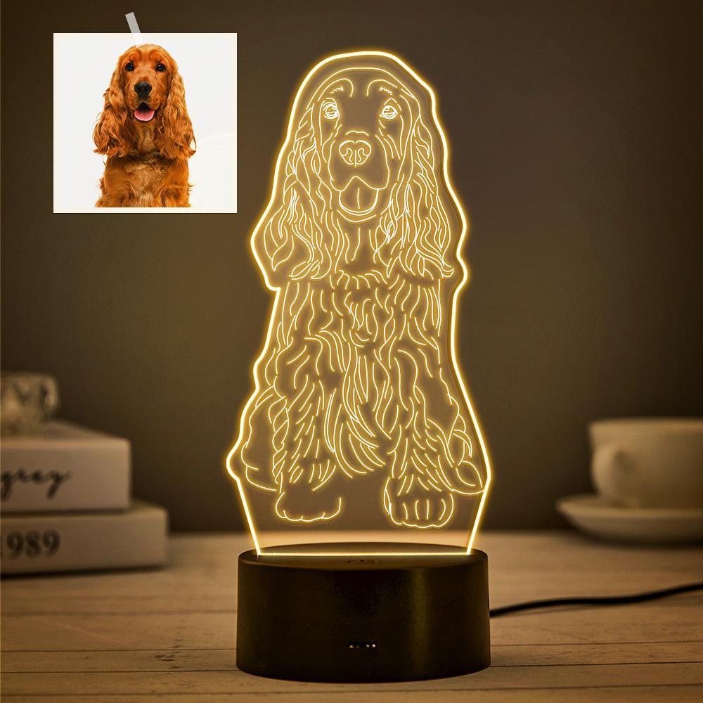 Custom 3D Photo Lamp Line Art Photo Lamp Engraving Night Light Unique Gift for Mom - soufeelus